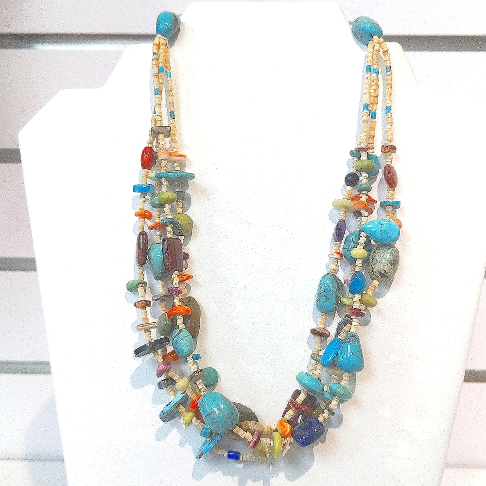 Turquoise Multi Strand Necklace